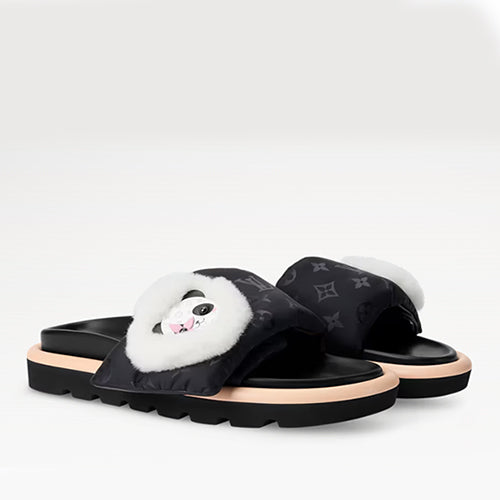루이비통 풀 필로우 컴포트 뮬 블랙